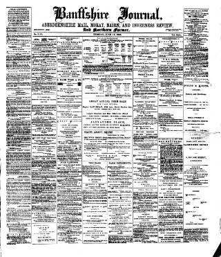 cover page of Banffshire Journal published on June 13, 1905