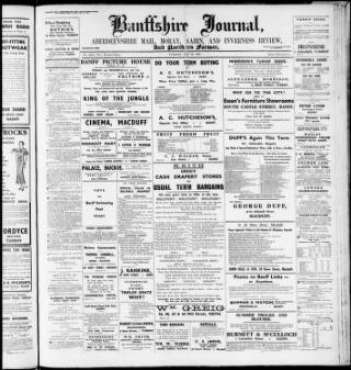 cover page of Banffshire Journal published on May 22, 1934