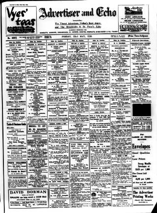 cover page of Thanet Advertiser published on May 22, 1936