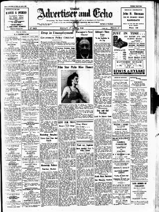 cover page of Thanet Advertiser published on April 1, 1949