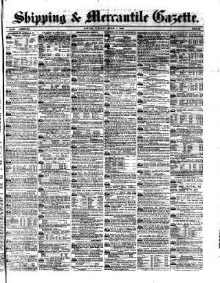 cover page of Shipping and Mercantile Gazette published on April 1, 1879