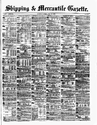 cover page of Shipping and Mercantile Gazette published on May 22, 1883