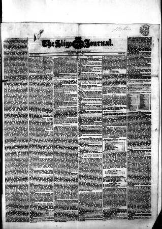 cover page of Sligo Journal published on April 1, 1859