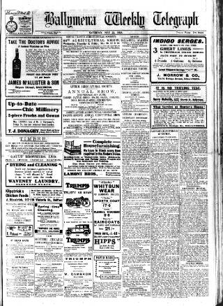 cover page of Ballymena Weekly Telegraph published on May 22, 1926