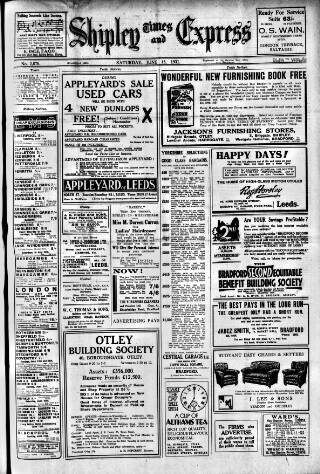 cover page of Shipley Times and Express published on June 13, 1931
