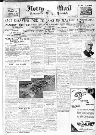 cover page of Newcastle Daily Chronicle published on April 1, 1931