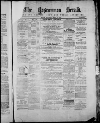 cover page of Roscommon Herald published on September 28, 1878