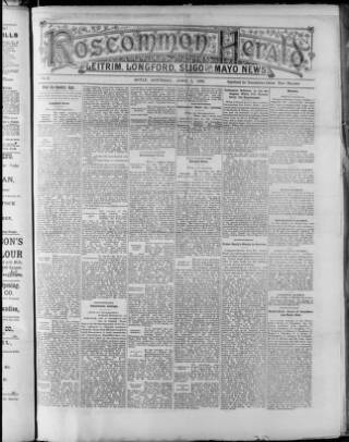cover page of Roscommon Herald published on April 1, 1893