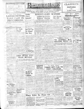 cover page of Roscommon Herald published on June 13, 1953