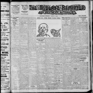 cover page of Midland Reporter and Westmeath Nationalist published on August 2, 1934