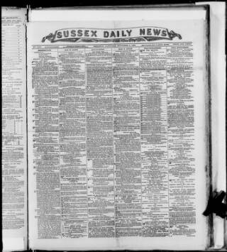 cover page of Sussex Daily News published on November 2, 1889