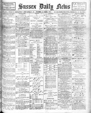 cover page of Sussex Daily News published on August 2, 1917