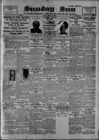 cover page of Sunday Sun (Newcastle) published on June 13, 1926