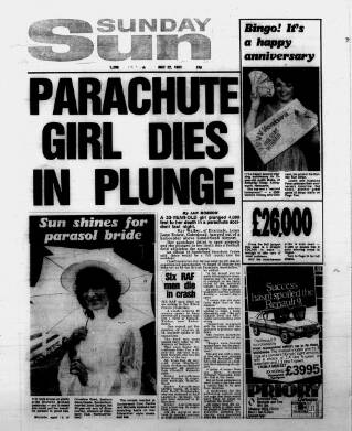 cover page of Sunday Sun (Newcastle) published on May 22, 1983