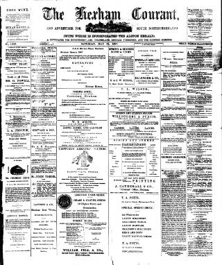cover page of Hexham Courant published on May 22, 1897