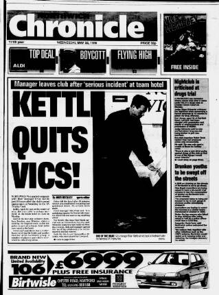 cover page of Northwich Chronicle published on May 22, 1996