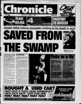 cover page of Northwich Chronicle published on April 1, 1998
