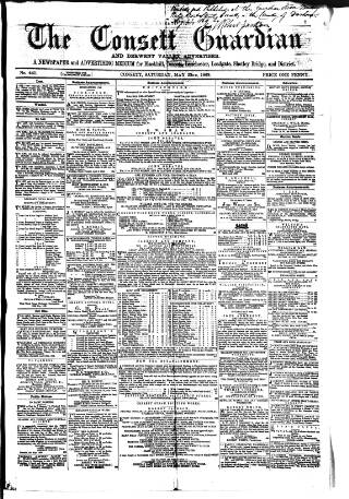 cover page of Consett Guardian published on May 22, 1869