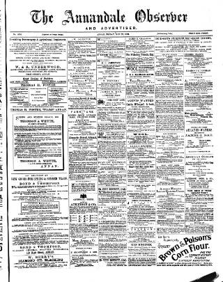cover page of Annandale Observer and Advertiser published on May 22, 1891
