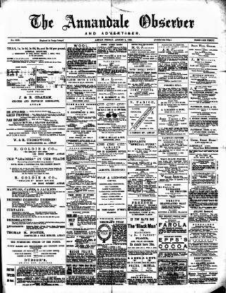 cover page of Annandale Observer and Advertiser published on August 2, 1895