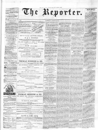 cover page of The Reporter (Stirling) published on August 20, 1881