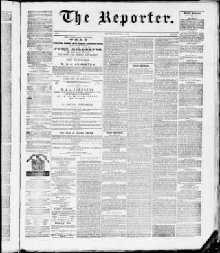 cover page of Reporter (Stirling) published on April 1, 1882