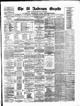 cover page of St. Andrews Gazette and Fifeshire News published on April 1, 1882