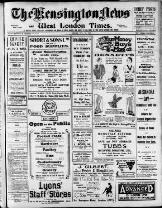 cover page of Kensington News and West London Times published on May 22, 1931