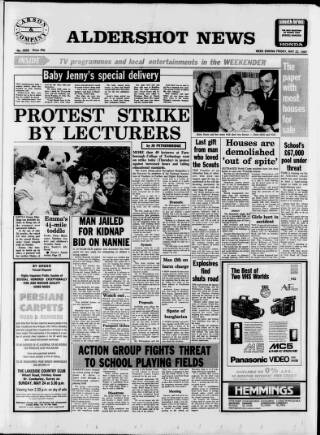cover page of Aldershot News published on May 22, 1987