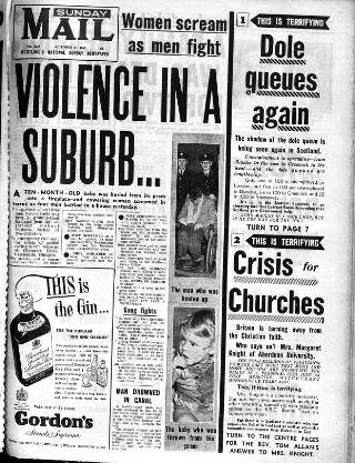 cover page of Sunday Mail (Glasgow) published on October 27, 1957