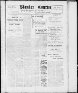 cover page of Blaydon Courier published on April 1, 1916