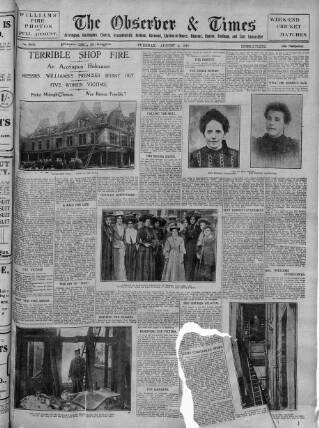 cover page of Accrington Observer and Times published on August 2, 1910