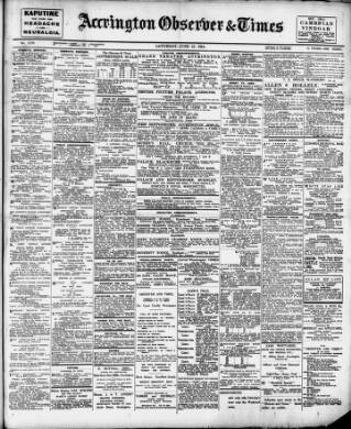 cover page of Accrington Observer and Times published on June 13, 1914