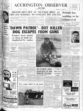 cover page of Accrington Observer and Times published on April 1, 1969