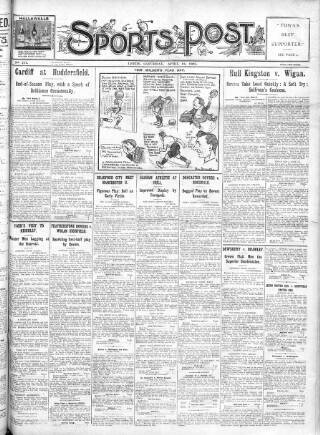 cover page of Sports Post (Leeds) published on April 18, 1925