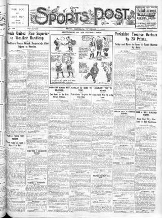 cover page of Sports Post (Leeds) published on November 7, 1925