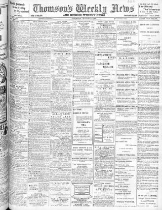 cover page of Thomson's Weekly News published on August 2, 1902