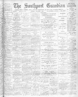cover page of Southport Guardian published on November 2, 1901