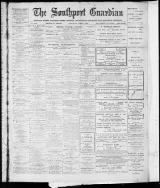 cover page of Southport Guardian published on April 1, 1911