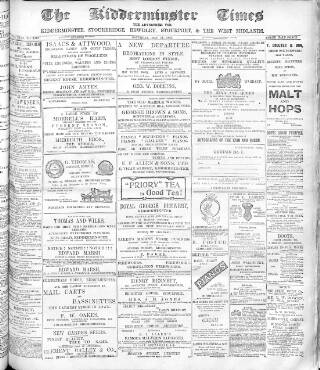 cover page of Kidderminster Times and Advertiser for Bewdley & Stourport published on May 17, 1902