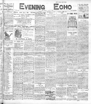 cover page of Evening Echo (Cork) published on June 13, 1904