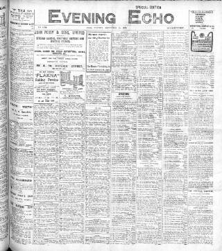 cover page of Evening Echo (Cork) published on September 28, 1909