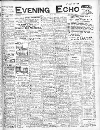 cover page of Evening Echo (Cork) published on May 22, 1914