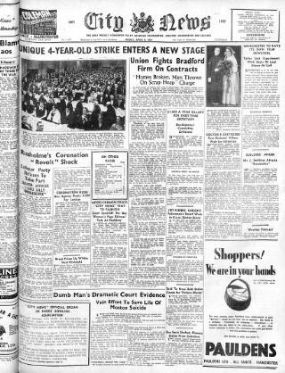 cover page of Manchester City News published on April 9, 1937