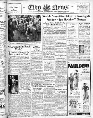 cover page of Manchester City News published on May 28, 1937