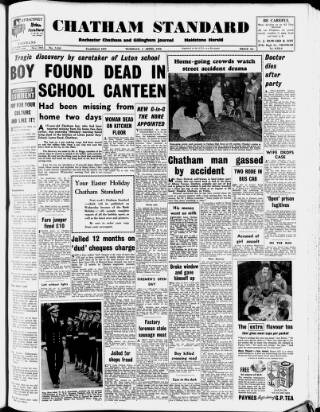 cover page of Chatham Standard published on April 1, 1958