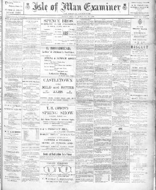 cover page of Isle of Man Examiner published on April 1, 1905