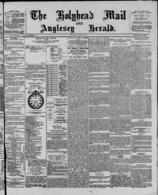 cover page of Holyhead Mail and Anglesey Herald published on June 13, 1885