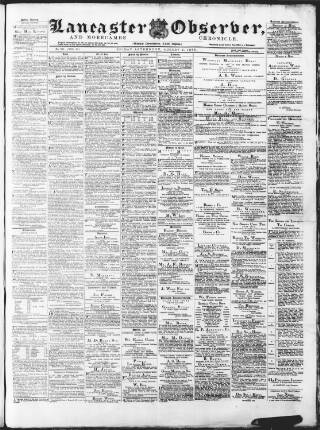 cover page of Lancaster Observer and Morecambe Chronicle published on August 2, 1878