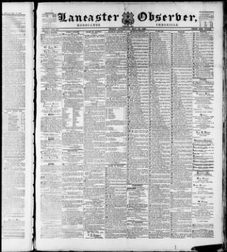 cover page of Lancaster Observer and Morecambe Chronicle published on May 22, 1896